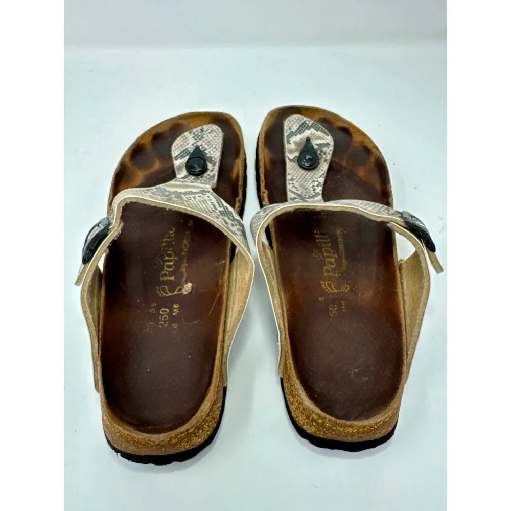 Papillio Birkenstock Gizeh Womens 39 8-8.5 Snake Print Thong Sandals Germany
